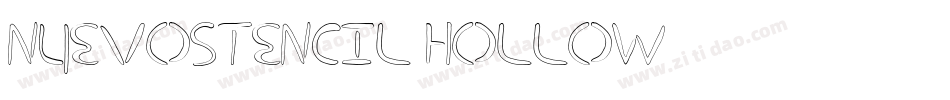 nuevostencil hollow字体转换